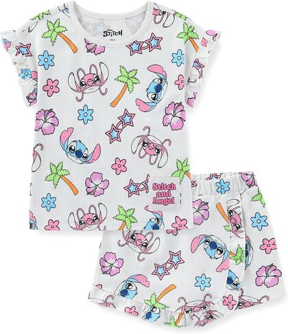 Disney Lilo & Stitch Angel Girls Shirt and Skort Skirt 2 Piece Set for Big Kids in Saudi Arabia
