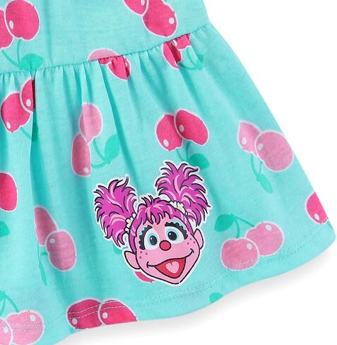 طقم تي شيرت وتنورة بأكمام قصيرة للفتيات من Sesame Street Abby Cadabby مكون من قطعتين للأطفال الصغار وحتى الأطفال الكبار in Kuwait