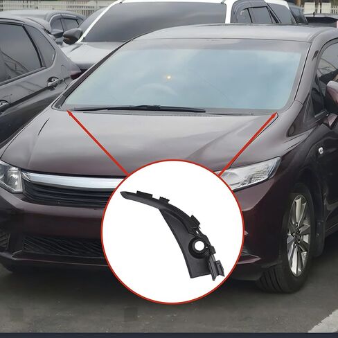 Front Left Windshield Wiper Cowl Cover Trim for Honda Civic 2012-2016 Replacement 74220-TR0-A00 1Pcs Black in Saudi Arabia