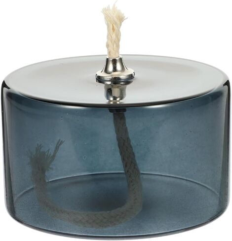 Refillable Liquid Petite Oil lamp, Refillable Clear Glass Oil Lamp Unscented Candles for Fine Dining | Restaurants or Home Cotton Wick Included in Kuwait