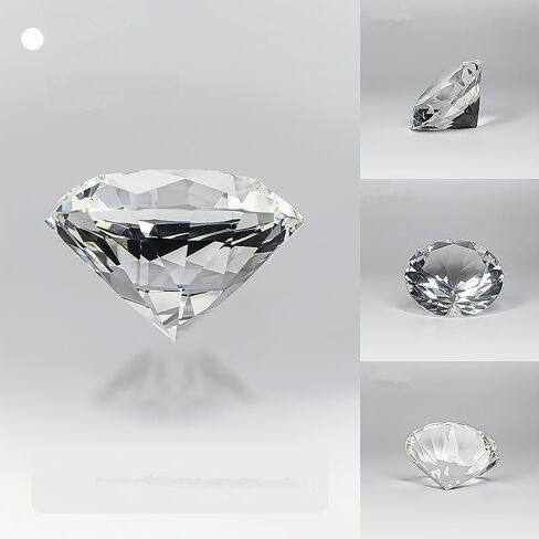 كريستال الأوجه الماس ثقالة الورق الزفاف لصالح ديكور المنزل لصور الأظافر زينة الزفاف كعكة توبر التصوير الفوتوغرافي الدعامة، K9،1 بوصة in Kuwait