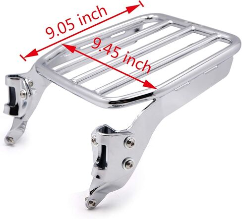 SMT- رف أمتعة رياضي لقضيب Holdfast Sissy Bar المستقيم من الكروم لـ 18-later FLDE FLHC FLHCS FLSL FXBB [P/N: TGHD-BR-R007] in Kuwait