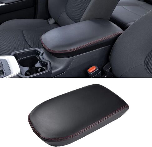 PU Leather Center Console Armrest Cover Compatible with Toyota RAV4 Accessories 2019-2025 Middle Console Lid Cover Pad Protector (Blike line) in Saudi Arabia