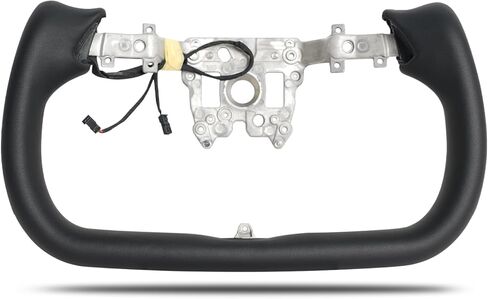 Yoke Black Micfiber Smooth Leather Steering Wheel with Side Glossy Carbon Fiber For Tesla Model 3 Highland Accessories 2024 2025 With Heating Function in Kuwait