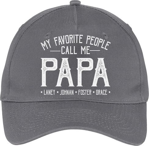 Personalized Printed Baseball Cap for Dad and Papa, Custom Name Printed Hat, Adjustable Classic Dad Cap, Casual Family in Saudi Arabia