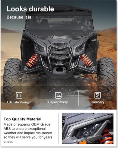 مصابيح Kiwi Master Fang لملحقات Can-Am Maverick X3/ Max لعام 2017-2026، استبدال OEM # 710004994 710004995، مصابيح توقيع LED أمامية، مصابيح إشارة الانعطاف، زوج in Kuwait