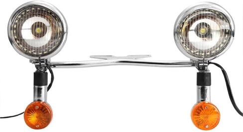 إشارات شريط الضوء LED للدراجات النارية المتوافقة مع H-onda VTX 1300 C R S RETRO VT VF 700 750 1100 - مجموعة مصابيح الضباب المطلية بالكروم مع 27 مصباح LED وCOB SMD in Kuwait