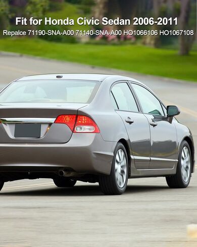 4 قطع من المصباح الأمامي الأيسر والأيمن وقوس المصد مثبت دعم التثبيت مناسب لسيارة Honda Civic Sedan 2006-2011 استبدال 71190-SNA-A00 71140-SNA-A00 HO1066106 HO1067108 in Saudi Arabia