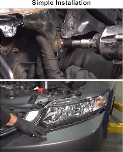 4 قطع من المصباح الأمامي الأيسر والأيمن وقوس المصد مثبت دعم التثبيت مناسب لسيارة Honda Civic Sedan 2006-2011 استبدال 71190-SNA-A00 71140-SNA-A00 HO1066106 HO1067108 in Saudi Arabia