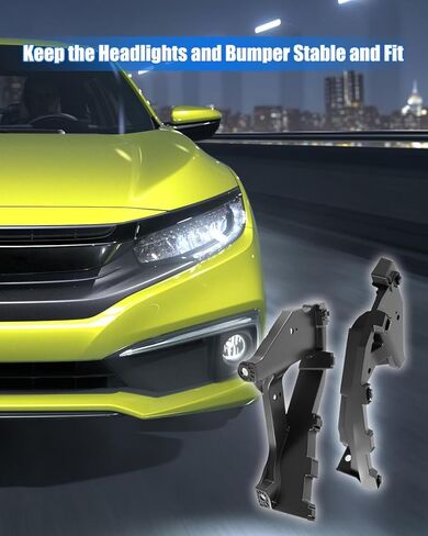 المصباح الأمامي والمصد الأمامي مناسب لسيارة Honda Civic Sedan 2016-2021 استبدال 71140-TBA-A00 71190-TBA-A00 71193-TBA-A00، حامل فاصل المصد in Saudi Arabia
