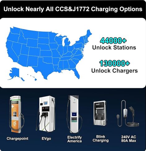 محول Aurisyn 2 في 1 CCS1 إلى Tesla & J1772 إلى NACS، شحن سريع 250 كيلو واط 500 فولت لطراز Tesla 3/Y/X/S/Cybertruck، متوافق مع محطات الشحن ChargePoint/EVgo/Electrify America، CCS & J1772 in Kuwait