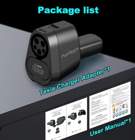 محول Aurisyn 2 في 1 CCS1 إلى Tesla & J1772 إلى NACS، شحن سريع 250 كيلو واط 500 فولت لطراز Tesla 3/Y/X/S/Cybertruck، متوافق مع محطات الشحن ChargePoint/EVgo/Electrify America، CCS & J1772 in Kuwait