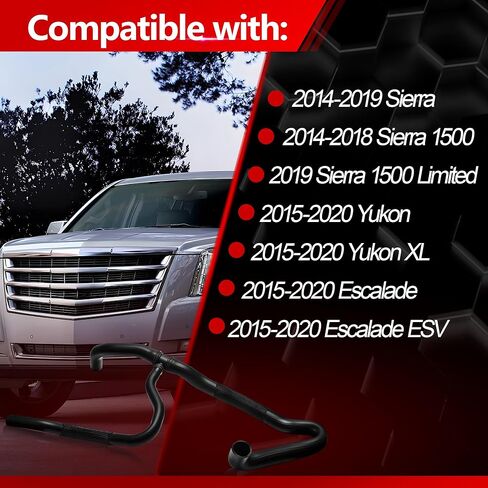 Radiator Coolant Outlet Hose Fits for 2014-2020 Chevy Silverado Cheyenne Suburban Tahoe GMC Sierra 1500 Yukon Yukon XL Cadillac Escalade Replaces 84919469 23126444 27171X 24338 in Saudi Arabia