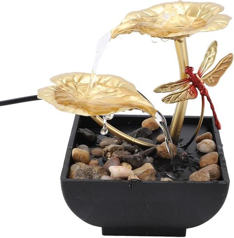 SUNGOOYUE Leaf Dragonfly USB Water Decoration Crafts with LED Lights for Living Room Desktop Fountain Ornaments in Saudi Arabia