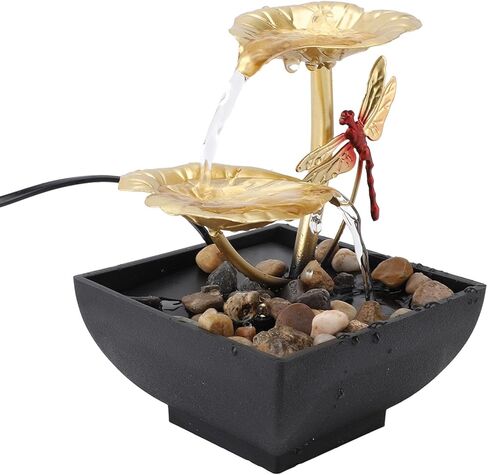 SUNGOOYUE Leaf Dragonfly USB Water Decoration Crafts with LED Lights for Living Room Desktop Fountain Ornaments in Saudi Arabia