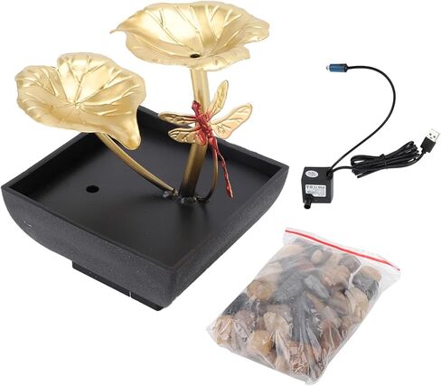 SUNGOOYUE Leaf Dragonfly USB Water Decoration Crafts with LED Lights for Living Room Desktop Fountain Ornaments in Saudi Arabia