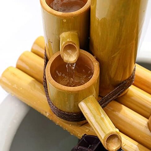 Bamboo Fountain Decoration Water Feature Fountain, Bamboo Fountain, for Garden Home Decoration Waterfall Outdoor Garden Water Feature Decoration in Saudi Arabia