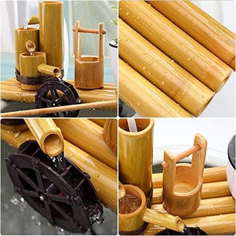 Bamboo Fountain Decoration Water Feature Fountain, Bamboo Fountain, for Garden Home Decoration Waterfall Outdoor Garden Water Feature Decoration in Saudi Arabia