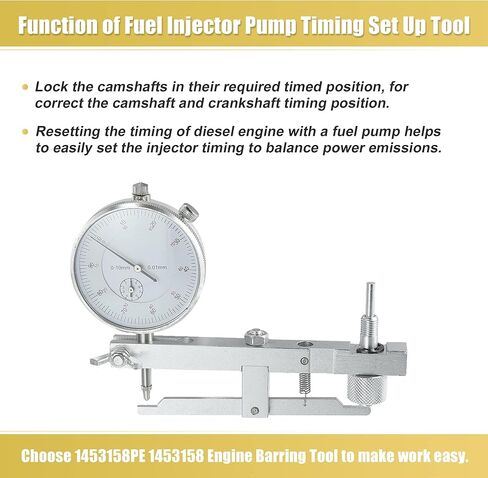 X AUTOHAUX 1 Set Fuel Pump Injection Timing Set Up Tool W/Dial Indicator for VE Style Fuel Pumps 0927554011 Diesel Fuel Injector Pump Timing Indicator Tool Dual Gauge Indicator for Toyota in Saudi Arabia