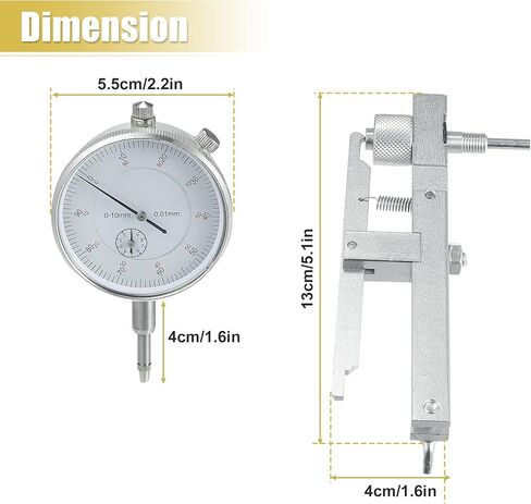 X AUTOHAUX 1 Set Fuel Pump Injection Timing Set Up Tool W/Dial Indicator for VE Style Fuel Pumps 0927554011 Diesel Fuel Injector Pump Timing Indicator Tool Dual Gauge Indicator for Toyota in Saudi Arabia