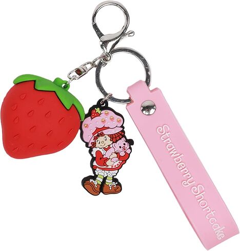 مجموعة سلسلة مفاتيح Concept One Strawberry Shortcake & Custard، حلية شخصية ثلاثية الأبعاد للحقائب وحقائب الظهر، وردي وأحمر in Saudi Arabia