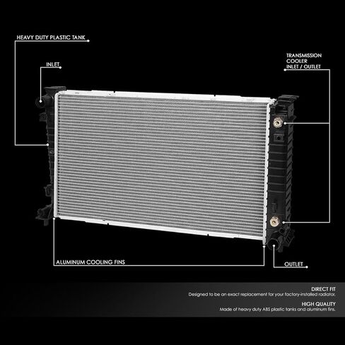2258 Radiator Compatible with 1999-2003 Ford Windstar 2004-2007 Freestar Mercury Monterey Factory Style Aluminum Core Replacement 1F2Z8005AA 5F2Z8005AA 6F2Z8005A 6F2Z8005B CU2258 DPI2258 in Kuwait