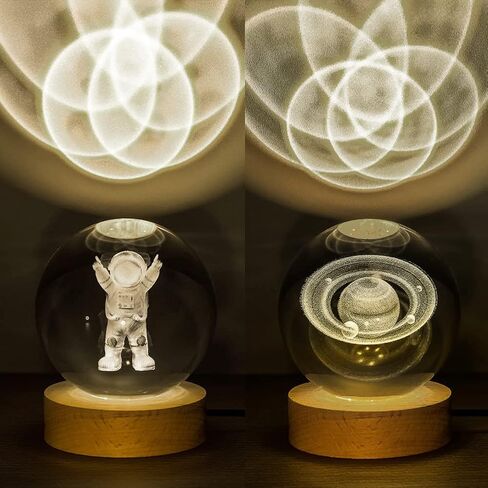 4pack LED Light Base, Round & Square Crystal Display Base for Glass Art/Acrylic, 3D Crystal Ball Wooden Lights Display, Warm Light Resin Art Pedestal Plate(3.2inch) in Kuwait