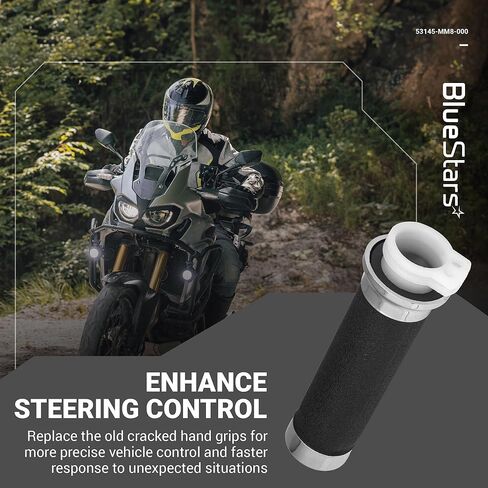 مقابض يد لمقود الدراجة النارية BlueStars 53145-MM8-000، استبدال أنبوب الخانق المزدوج 1 بوصة 25 مم - مناسب لسيارة Honda Shadow VT400 VT600 VT750 VT1100 VT1300 Magna Sabre (زوج يسار ويمين) in Kuwait
