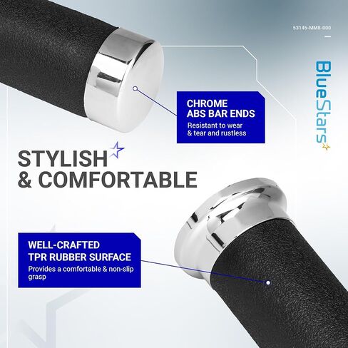 مقابض يد لمقود الدراجة النارية BlueStars 53145-MM8-000، استبدال أنبوب الخانق المزدوج 1 بوصة 25 مم - مناسب لسيارة Honda Shadow VT400 VT600 VT750 VT1100 VT1300 Magna Sabre (زوج يسار ويمين) in Kuwait