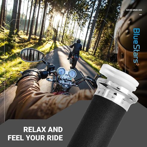مقابض يد لمقود الدراجة النارية BlueStars 53145-MM8-000، استبدال أنبوب الخانق المزدوج 1 بوصة 25 مم - مناسب لسيارة Honda Shadow VT400 VT600 VT750 VT1100 VT1300 Magna Sabre (زوج يسار ويمين) in Kuwait