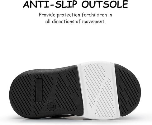 SKYWHEEL Toddler Boy Shoes Casual Sneakers with 2 Hook and Loop Wide Opening Easy On and Off Lightweight Soft Non-Slip Outsole Zero Drop Barefoot Shoes for Toddlers Running Walking School All Season in Saudi Arabia