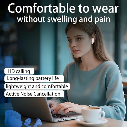 Wireless Earbuds with Active Noise Cancellation,40H Playtime,Bluetooth 5.3 Headphones,Hi-Fi Stereo Sound IPX7 Waterproof. in Saudi Arabia