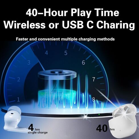 Wireless Earbuds with Active Noise Cancellation,40H Playtime,Bluetooth 5.3 Headphones,Hi-Fi Stereo Sound IPX7 Waterproof. in Saudi Arabia