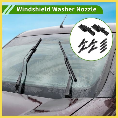 No.76810TP6A01 Windshield Washer Nozzle for Honda Black Front Windshield Spray Nozzles Wiper Spray Washer Jet Plastic 1 Set Benefit in Saudi Arabia