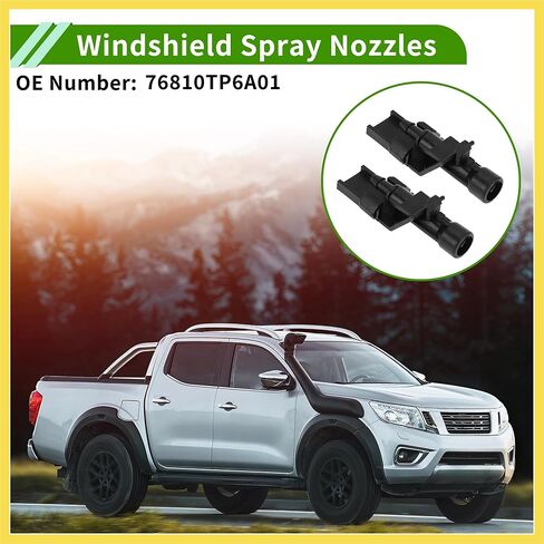 No.76810TP6A01 Windshield Washer Nozzle for Honda Black Front Windshield Spray Nozzles Wiper Spray Washer Jet Plastic 1 Set Benefit in Saudi Arabia