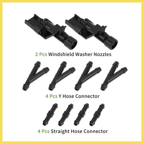 No.76810TP6A01 Windshield Washer Nozzle for Honda Black Front Windshield Spray Nozzles Wiper Spray Washer Jet Plastic 1 Set Benefit in Saudi Arabia