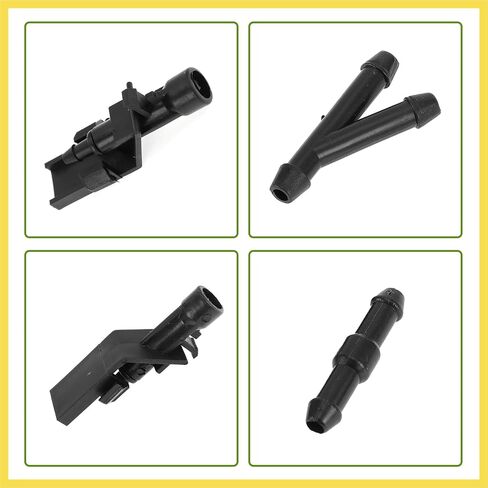No.76810TP6A01 Windshield Washer Nozzle for Honda Black Front Windshield Spray Nozzles Wiper Spray Washer Jet Plastic 1 Set Benefit in Saudi Arabia