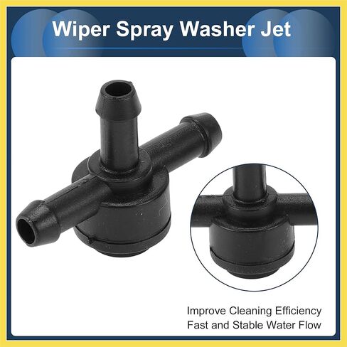 Windshield Washer Nozzle Front Windshield Spray Nozzles Wiper Spray Washer Jet with 1.2 Meter Fluid Hose No.31391513/9178897 for Volvo C30 Black Benefit in Saudi Arabia