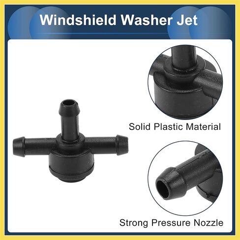 Windshield Washer Nozzle Front Windshield Spray Nozzles Wiper Spray Washer Jet with 1.2 Meter Fluid Hose No.31391513/9178897 for Volvo C30 Black Benefit in Saudi Arabia
