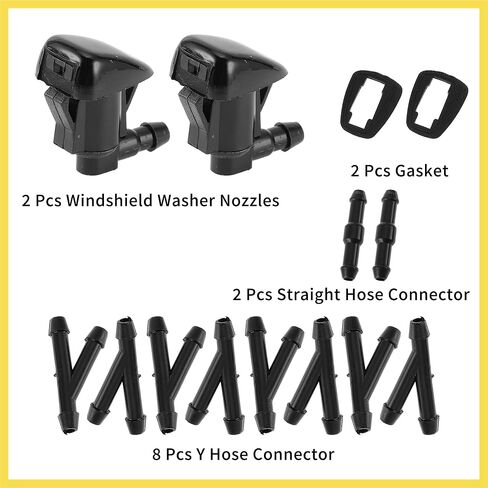 No.15247800 Windshield Washer Nozzle for GMC Acadia 2011-2012 Black Front Plastic 1 Set Benefit in Saudi Arabia