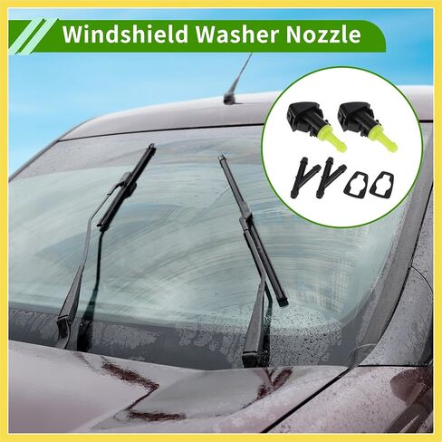 No.05303834AB Windshield Washer Nozzle for Jeep Patriot 2008-2016 Black,Green Front Windshield Spray Nozzles Wiper Spray Washer Jet Plastic 1 Set Benefit in Saudi Arabia