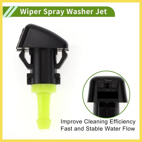 No.05303834AB Windshield Washer Nozzle for Jeep Patriot 2008-2016 Black,Green Front Windshield Spray Nozzles Wiper Spray Washer Jet Plastic 1 Set Benefit in Saudi Arabia