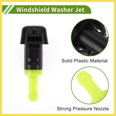 No.05303834AB Windshield Washer Nozzle for Jeep Patriot 2008-2016 Black,Green Front Windshield Spray Nozzles Wiper Spray Washer Jet Plastic 1 Set Benefit in Saudi Arabia