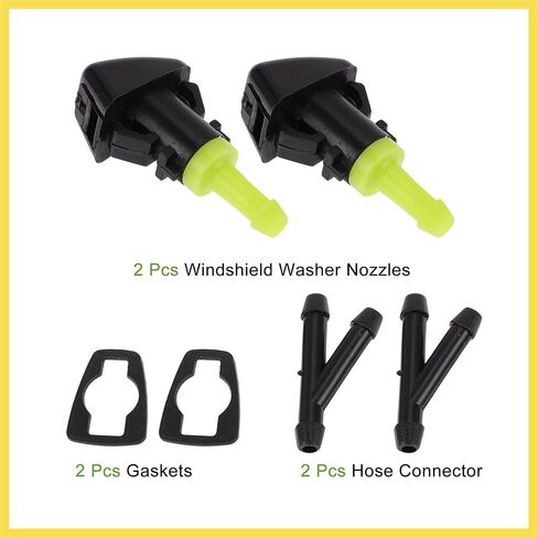 No.05303834AB Windshield Washer Nozzle for Jeep Patriot 2008-2016 Black,Green Front Windshield Spray Nozzles Wiper Spray Washer Jet Plastic 1 Set Benefit in Saudi Arabia