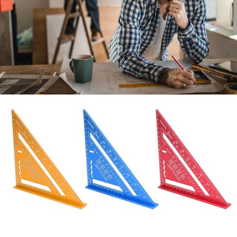 Triangle Carpenter Die cast Aluminum Alloy for Measuring and Marking Tool(Blue) in Saudi Arabia