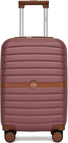 حقيبة كونو قابلة للتوسيع مقاس 28 بوصة مع عجلات دوارة، حقيبة سفر كبيرة الحجم مزودة بقفل، خفيفة الوزن ومضادة للخدش من مادة البولي كربونات + حقيبة سفر صلبة من مادة أكريلونتريل بوتادين ستايرين، أسود/بني in Kuwait