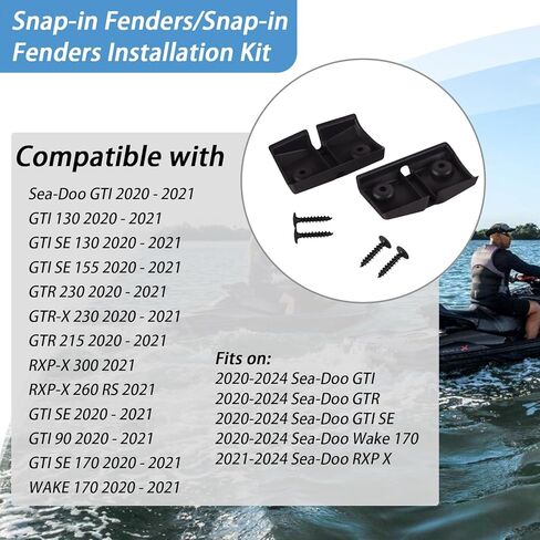[مجموعة 2] 295100944 مصدات إضافية مع براغي متوافقة مع Sea-Doo GTI وGTR وWAKE 170 (2020 وما فوق) / RXP-X (2021) in Saudi Arabia