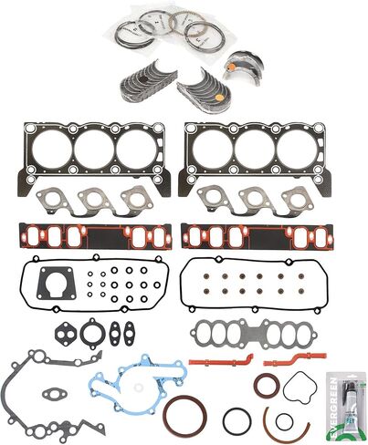 Evergreen SA-5494197307-2 Full Gasket Set Bearings Rings Compatible With/For 1996 Mercury Cougar Ford Mustang 3.8L OHV in Saudi Arabia