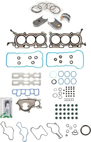 Evergreen SA-5494198076-5 Full Gasket Set Bearings Rings Compatible With/For 11-13 Ford F-150 Mustang 3.7L DOHC in Saudi Arabia