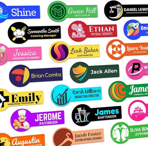 علامة اسم أكريليك مخصصة، بسمك 3 مم، مطبوعة بالأشعة فوق البنفسجية احترافية، مخصصة بالشعار والنص، خيارات خطوط متعددة (المقطع الأيسر، متوسط) in Kuwait